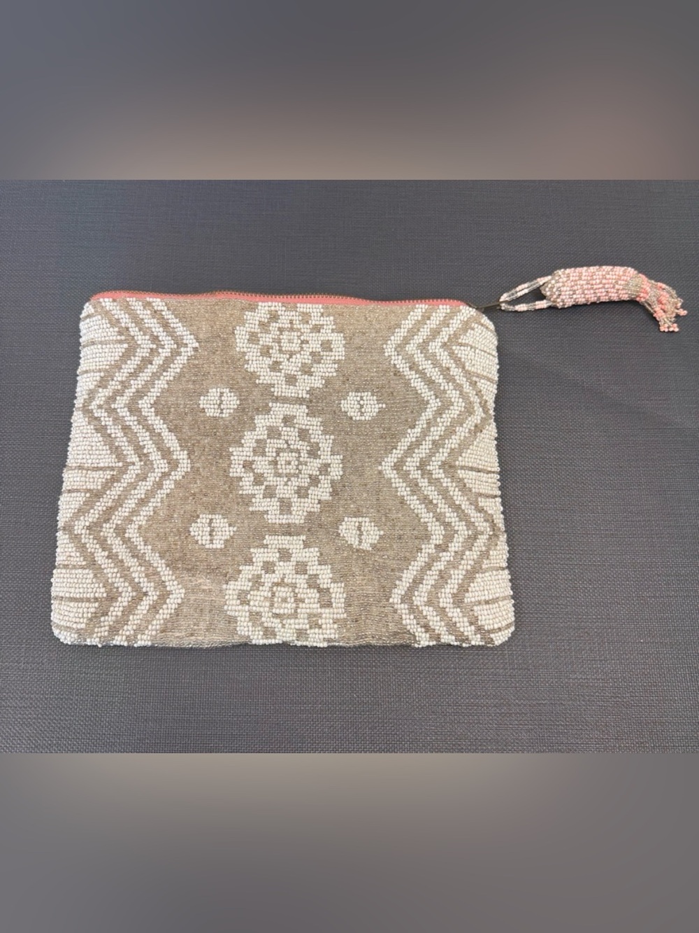 Anthropologie Jasper & Jeera beaded zippered handbag